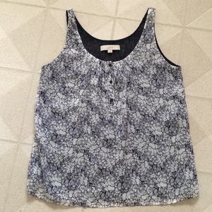 LOFT sleeveless blouse, size small
